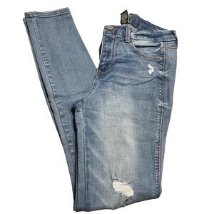 Rewash Real Curve High Rise Skinny Jeans Medium Wash Distressed Blue Size 3/26